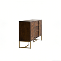 Meuble TV moderne à 2 portes avec pieds en métal, console multimédia pour salon, meuble de rangement, unité TV pour salon