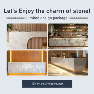 Tùy chỉnh hiện đại tiếp tân bàn đá cẩm thạch nhân tạo quầy lễ tân cho khách sạn sử dụng cotertops bảng Tops - Product Image 5