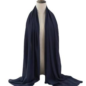 Pañuelo de Verano Musulmán al por Mayor para Mujer, Suave, Largo, de Poliéster, Clásico, de Color Liso, con Burbujas de Perlas - Product Image 5