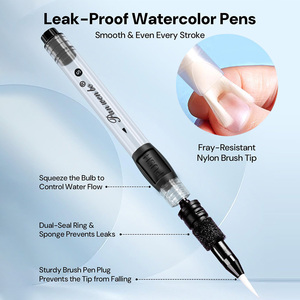 Panwenbo Lot de 6 stylos pinceaux à eau rechargeables anti-fuite stylos à peinture rechargeables stylo pinceau à eau pour <span class=keywords><strong>Aquarelle</strong></span> Gouache - Product Image 3