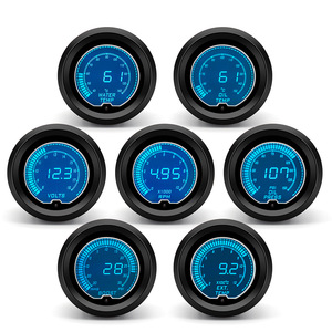 Thương hiệu Mới 2 \ "52mm <span class=keywords><strong>LCD</strong></span> Vôn kế EVO 7 màu xe MÉT 8-18V điện áp đo cho ô tô - Product Image 2