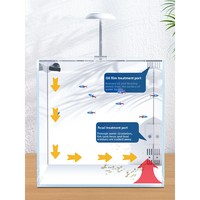 Petit aquarium de bureau en verre ultra-blanc avec filtre arrière, paysage aquatique sans eau, design écologique pour personne paresseuse, idéal pour les poissons rouges