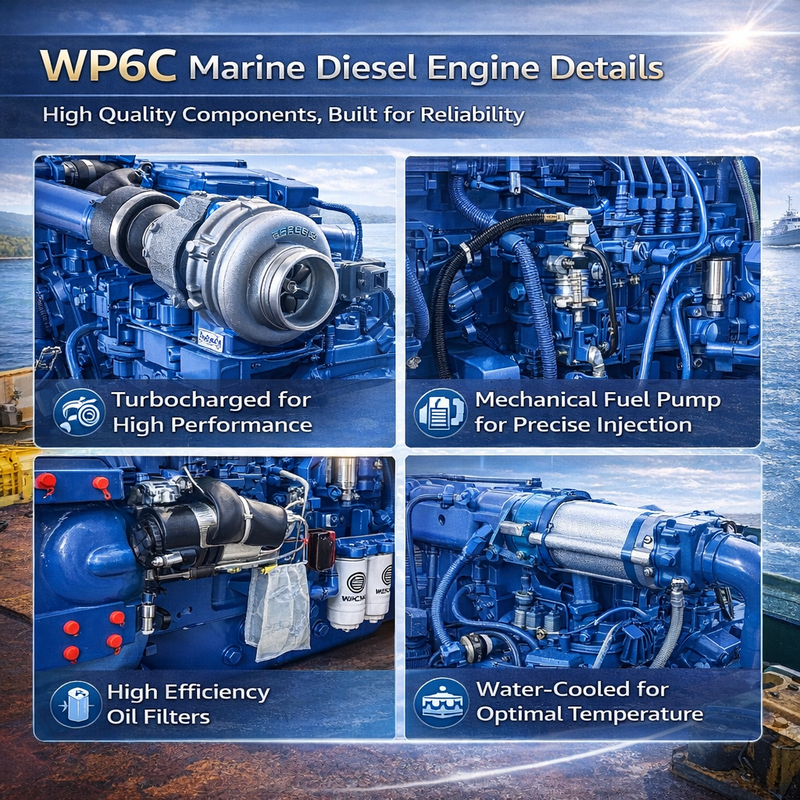 WP6C150 15 Marine Diesel 150HP Mechanical