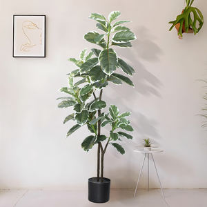 ต้นยางพาราปลอมขนาดใหญ่ 150 ซม. ต้นไทรยางพาราเทียม PVC สำหรับตกแต่งภายในบ้าน สำนักงาน โรงแรม - Product Image 6