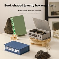 Scatola Regalo Minimalista in Cartone per Gioielli, Design Elegante a Libro con Cuscino Interno in Spugna per Esposizione Raffinata