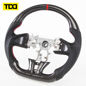 Volant sport en cuir de haute qualité TDD avec fibre de carbone compatible avec Infiniti Q50 Q50L 2013 2014 2015 2016 2017 QX50 2015 - Product Image 5