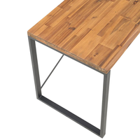 Bureau de style moderne TRIO Concord en bois d'acacia à bord naturel, pour usage commercial, mobilier d'extérieur, montage facile, fabriqué au Vietnam