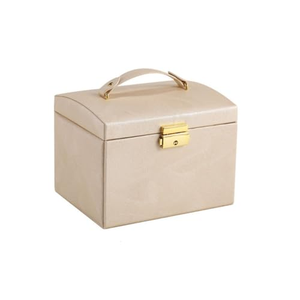 Square Handmade Customizable Eco-Friendly Gift <b>Box</b> <b>Jewelry</b> Organizer Large Capacity Double Drawers PU <b>Leather</b> for Travel Storage - Product Image 1