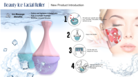 Rouleau de massage facial rafraîchissant en PP/silicone de qualité supérieure, garantie qualité, avec couleur et logo personnalisables pour le massage du visage