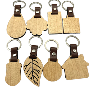 Factory Outlet Eco-Friendly Wood Keychain Custom Laser Engraved Gravure Printing Logo Birthday Souvenir Promotion Gift Blank