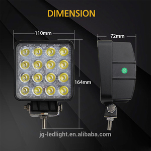 Phụ Kiện Xe Hơi Không Thấm Nước Xe Dẫn Ánh Sáng Làm Việc 48W, 4 Inch 48W Quảng Trường Nông Nghiệp Máy Móc Dẫn Ánh Sáng Làm Việc - Product Image 3