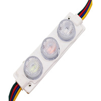 Module d'objectif haute luminosité RVB étanche LED publicité moulage par injection boîte d'éclairage couleurs changeantes 2835 support en cuivre