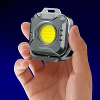 Lampe magnétique de poche COB porte-clés pour camping en plein air rechargeable par USB 6 modes super lumineux mini lampe de travail portable