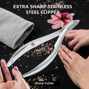 ที่ตัดเล็บมืออาชีพ สปริงเดี่ยว ใบมีดคมพิเศษ สแตนเลสสตีล ปากกว้าง 10 มม. สำหรับทำเล็บมือ - Product Image 2