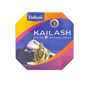 Encens en spirale Tulasi Kailash Divine Organic Eco-Friendly, parfumé, pour usage religieux indien, utilisable toute l'année, 24 heures. - Product Image 2