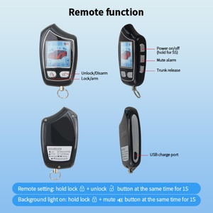 EASYGUARD EC208 LCD Pager Display 2 Way Car Alarm System with <b>Vibration</b> Warning Rechargeable Lcd <b>Remote</b> - Product Image 4