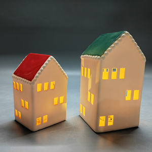 Venta al por mayor de figuritas decorativas de cerámica pintadas adornos iluminados para la decoración del <span class=keywords><strong>hogar</strong></span> - Product Image 2