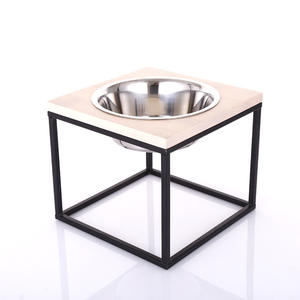 Mangkuk hewan peliharaan 304 baja tahan karat, mangkuk anjing kucing anak anjing antisandal baja tahan karat dengan dudukan - Product Image 5