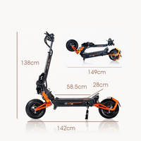 Scooter électrique tout-terrain adulte chaud original d'usine de 12 pouces 5000W 1200W 2400WObarter D5
