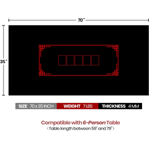 Tapis de jeu de poker de qualité supérieure, sur mesure, prix d'usine, forme personnalisée, tapis de jeu de cartes, tapis de poker Texas Hold'em, caoutchouc noir néoprène - Product Image 3