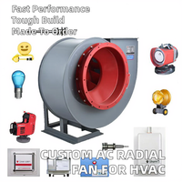 Ventilateur centrifuge AC 380V personnalisable avec pales en fonte pour systèmes CVC, climatisation, ventilation, évacuation, support OEM, 1500 tr/min