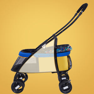 ポータブルペット犬ベビーカー旅行ペットトロリーキャリアメッシュ窓付き - Product Image 6