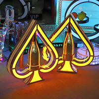 Présentoir Lumineux LED en Acier Inoxydable pour Bouteilles de Vin et Champagne – Idéal pour Bars et Boîtes de Nuit