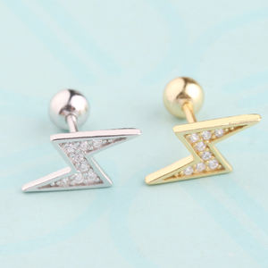 Ear Piercing Gioielli In <span class=keywords><strong>Oro</strong></span> Placcato Palla Fulmine <span class=keywords><strong>Helix</strong></span> Piercing <span class=keywords><strong>Orecchini</strong></span> Della Vite Prigioniera - Product Image 1