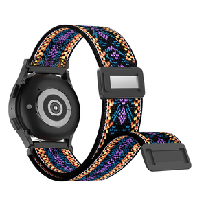 نايلون مرن وممغنط وين وين لساعة سامسونج جالاكسي 5 ، هواوي GT4 18 ، 22 ، حزام بديل منسوج سادة - Product Image 1