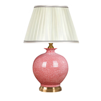 Lampe de table en céramique et laiton personnalisée, style américain simple, chambre à coucher, style chinois, salon européen, hôtel, lampe de chevet LED
