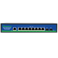 NOUVEAU Commutateur PoE OEM ODM L2 géré 8 ports 1000Mbps 52V avec 2 ports SFP Gestion VLAN QoS PoE pour IPC
