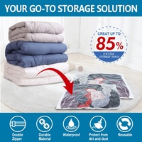 Sacs de rangement sous vide robustes, écologiques, anti-poussière, hermétiques, pour armoire, 5 pièces, matériau PA+PE