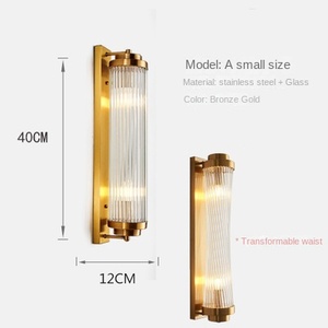 โคมไฟเชิงเทียนติดผนังทำจากโลหะแบบคลาสสิกทันสมัยใช้ในห้องนอนหรือในบ้าน - Product Image 6