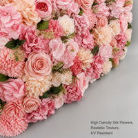 Seidenrosen-Kunstblumenwand-Panel mit Netzrückseite für Hochzeits-Hintergrund, Fotobox, Event-DIY, Blumenwand-Dekoration