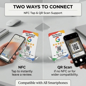 Tarjetas NFC de 13.56MHz para Reseñas de Google - Tarjetas Inteligentes RFID de PVC Resistentes al Agua para Seguimiento y Reseñas en Redes Sociales - Product Image 2