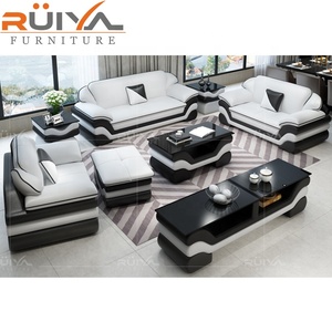 Đồ Nội Thất Phòng Khách Mới Nhất Thiết Kế Kiểu Thụy Điển 2022 Sofa Da Hiện Đại 1 + 2 + 3 - Product Image 3
