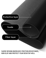 Tapis de Souris Gaming Personnalisé AILONG en Cuir PVC et Daim Anti-Rayures pour Bureau, Épaisseur 1.8mm/2mm, Sans Fil, en Gros