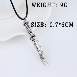 Joyería de moda nueva nieve blanco una vez Rumpelstiltskin daga colgante collar - Product Image 5