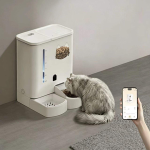 Distributore Automatico di Cibo per Animali Domestici da 4L/5L con Telecamera WiFi <span class=keywords><strong>e</strong></span> Design Smontabile, Dispenser di Acqua <span class=keywords><strong>e</strong></span> Cibo per Cani <span class=keywords><strong>e</strong></span> Gatti con Autonomia di 30 Giorni - Product Image 3