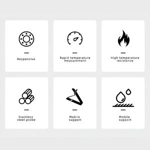 2′′ เครื่องวัดอุณหภูมิแบบไดอัล 12′′ ยาวสแตนเลสสตีลทําอาหารเนื้อลูกอมเครื่องวัดอุณหภูมิทอดลึกสําหรับย่างตุรกีบาร์บีคิว - Product Image 3