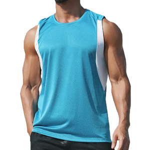 Camiseta sin mangas de verano para hombre, de poliéster tejido, transpirable, de secado rápido, holgada, ideal para gimnasio, correr y deportes. - Product Image 3