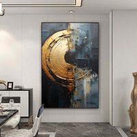 Grande peinture à l'huile sur toile texturée 3D, art mural abstrait, peint à la main, décoration de salon, œuvre d'art suspendue