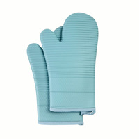 Gadgets de cuisine Gants de four avec doublure douce Gants de four de cuisine résistants à la chaleur Gants de four antidérapants en coton et silicone durables