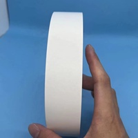 Ruban en acétate écologique auto-adhésif en gros, 100 yards, en taffetas de nylon blanc, ruban en taffetas à déchirure facile pour étiquettes de vêtements