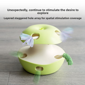 Juguete Eléctrico para Gatos con Forma de Manzana, <span class=keywords><strong>Oruga</strong></span> que se Mueve y <span class=keywords><strong>Mariposa</strong></span> que se Agita para Juego Interactivo - Product Image 4