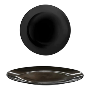 PIATTINO DA DOLCE IN CERAMICA MONOCOLORE, DIAMETRO 20CM, NERO - Product Image 1