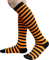 Chaussettes unisexes en coton/élasthanne antibactériennes unies, longueur mi-mollet, pour l'hiver, vente en gros, pour femmes, fête, cosplay, costume de sorcière