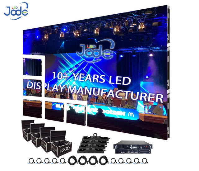 Jode Rental P3.91 7680HZ LED Video Wall IP65 Easy Install Outdoor LED Display Screen for Live Fan Zone TV Broadcast Wall Panels