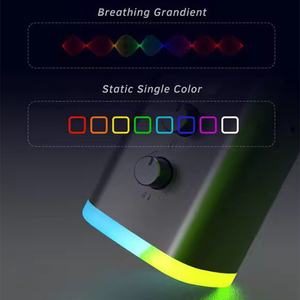 โคมไฟบรรยากาศ RGB การตรวจสอบแบบเรียลไทม์ไมโครโฟนตั้งโต๊ะสำหรับการเล่นเกมพอดแคสต์การถ่ายทอดสดเข้ากันได้กับการ์ดเสียงมิกเซอร์ - Product Image 3