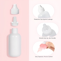 Flacon compte-gouttes LDPE flacon à presser en plastique pour colle à perruque 15ml 30ml 60ml 120ml emballage écologique pour adhésif de perruque